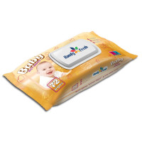 Дитячі вологі серветки Handy Fresh яблуко, клапан, 72 шт (4820237500205)