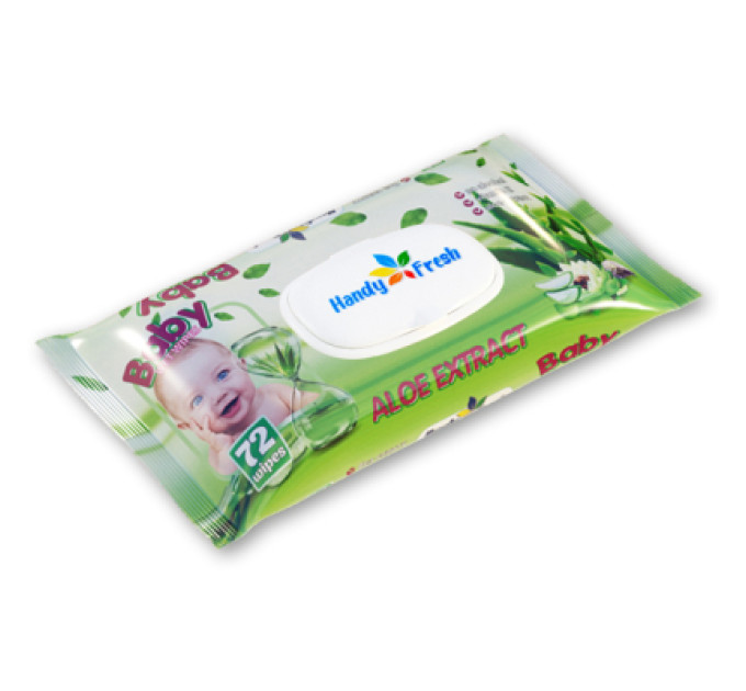 Handy Fresh Дитячі вологі серветки Handy Fresh алое без клапана, 72 шт (4820237500120)