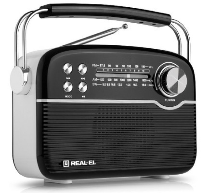 REAL-EL Портативний радіоприймач REAL-EL X-545 Black