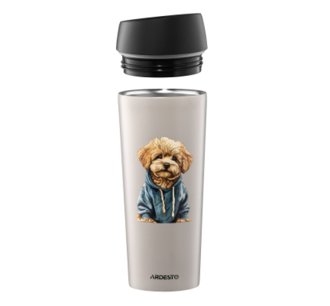 Ardesto Термокружка Ardesto Coffee Time Maltipoo 450мл, нержавіюча сталь, бежевий (AR2645MP)