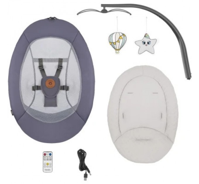 Lionelo Крісло-гойдалка Lionelo Ralf Grey Graphite (LO-RALF GREY GRAPHITE)