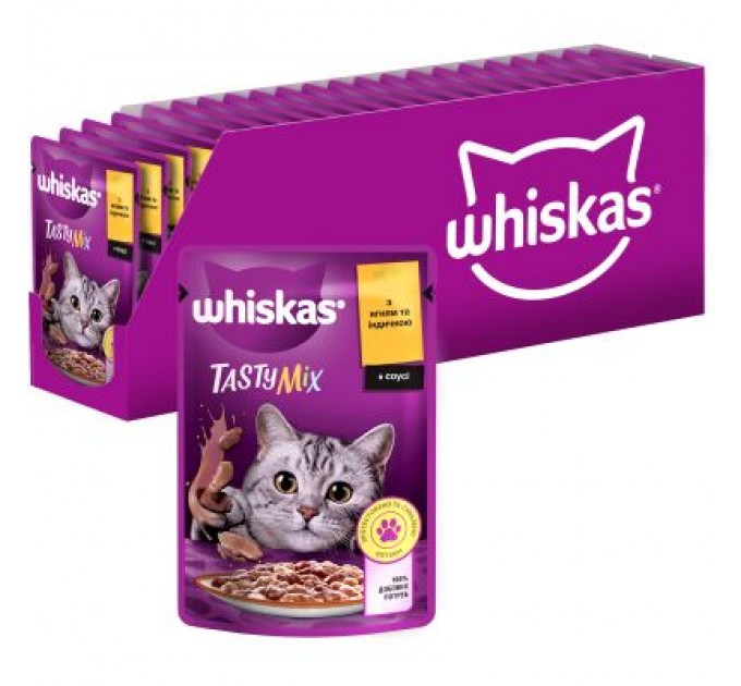 Whiskas Вологий корм для кішок Whiskas TastyMix Ягня, Індичка 85 г (4770608262440)
