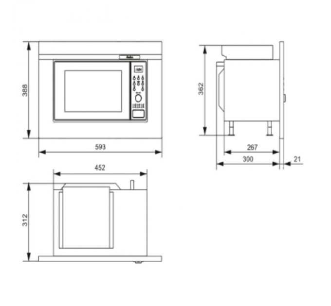 Hansa Мікрохвильова піч Hansa AMGB20E2GB