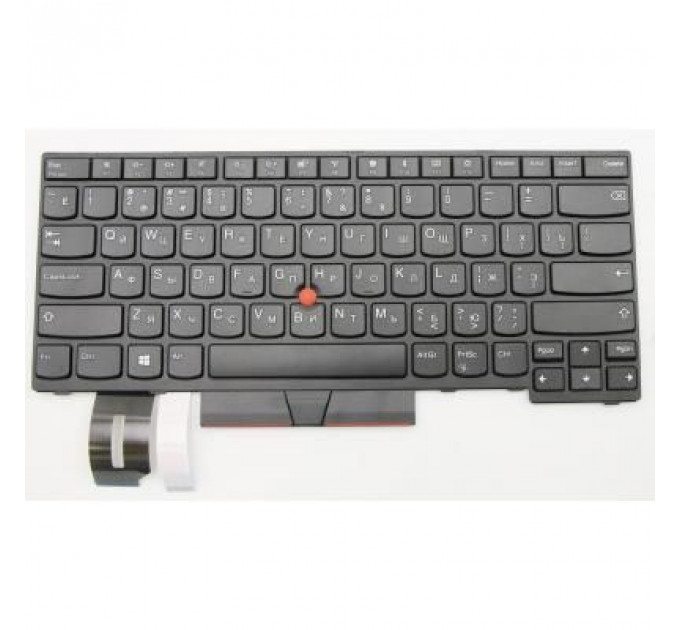 Клавіатура ноутбука Lenovo ThinkPad E480/L480 черная с черной,трек (A46073)