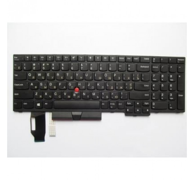 Клавіатура ноутбука Lenovo ThinkPad E580/L580/T590 черная с черной,трек (A46072)