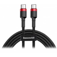 Дата кабель USB-C to USB-C 2.0m USB 3.1 3A red-black Baseus (CATKLF-H91)