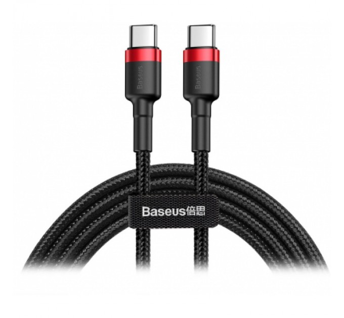 Baseus Дата кабель USB-C to USB-C 2.0m USB 3.1 3A red-black Baseus (CATKLF-H91)