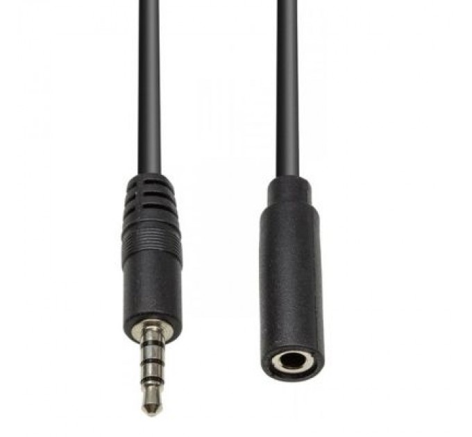 Кабель мультимедійний 3.5 mm (M) - 3.5 mm (F) 4С, 1 m PowerPlant (CA912841)