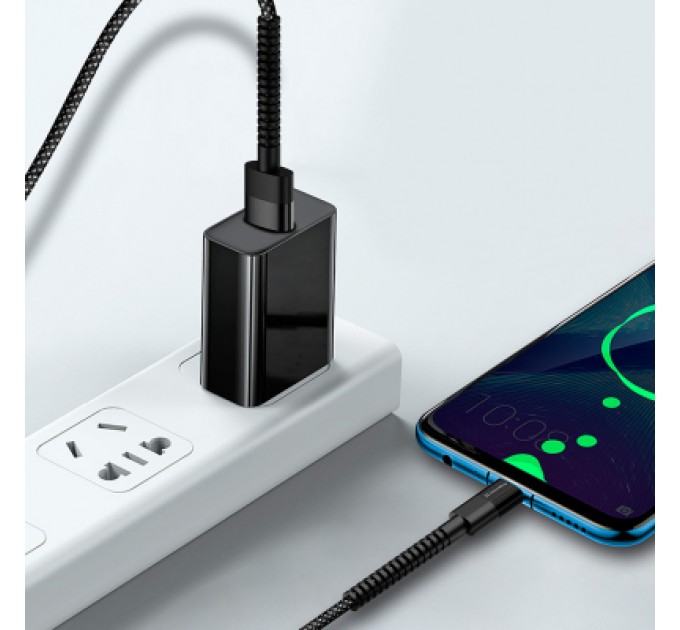 ColorWay Дата кабель USB 2.0 AM to Type-C 1.0m 2.4А black ColorWay (CW-CBUC063-BK)