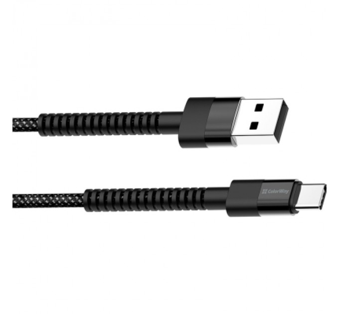 ColorWay Дата кабель USB 2.0 AM to Type-C 1.0m 2.4А black ColorWay (CW-CBUC063-BK)