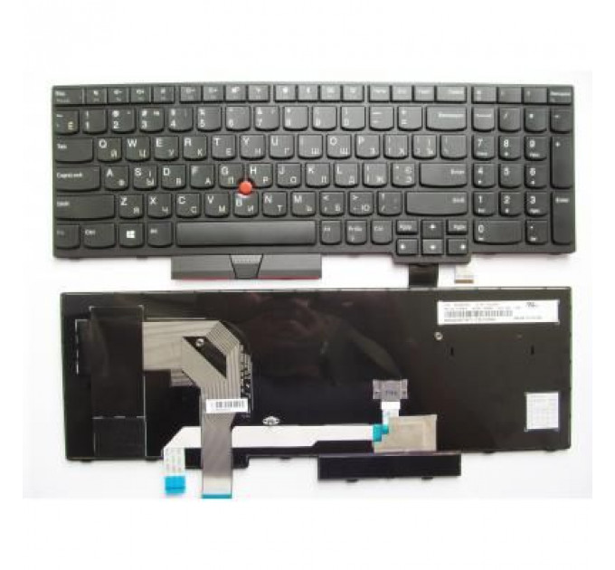 Клавіатура ноутбука Lenovo ThinkPad T570/P51S черная с черной,трек (A46078)
