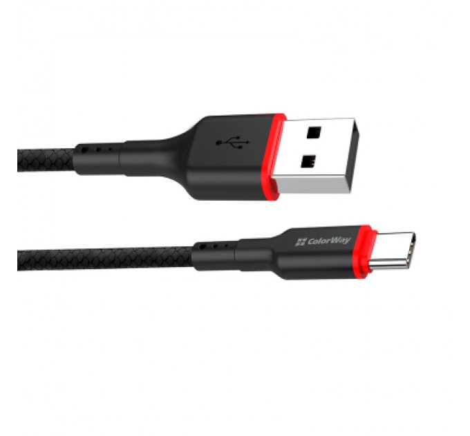 ColorWay Дата кабель USB-C to USB-C 1.0m 2.4А black ColorWay (CW-CBUC064-BK)