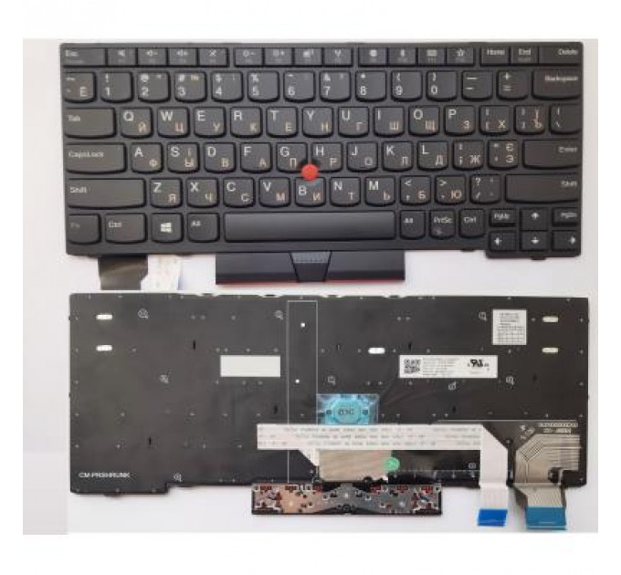 Клавіатура ноутбука Lenovo ThinkPad X280 черная с черной,трек (A46075)