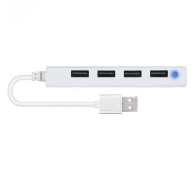 Концентратор Speedlink SNAPPY SLIM USB Hub, 4-Port, USB 2.0, Passive, White (SL-140000-WE)