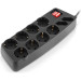 REAL-EL Мережевий фільтр живлення REAL-EL REAL-EL RS-10 Protect, 1.8m, black (EL122300038)