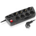 REAL-EL Мережевий фільтр живлення REAL-EL REAL-EL RS-10 Protect, 3m, black (EL122300039)