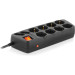 REAL-EL Мережевий фільтр живлення REAL-EL REAL-EL RS-10 Protect, 3m, black (EL122300039)