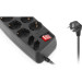 REAL-EL Мережевий фільтр живлення REAL-EL REAL-EL RS-10 Protect, 5m, black (EL122300040)