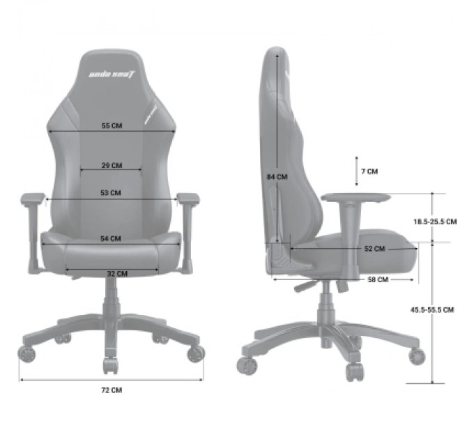 Anda Seat Крісло ігрове Anda Seat Luna Fabric Size L Black (AD18-44-B-F)