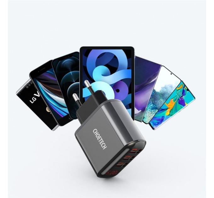 Choetech Сетевое зарядное устройство Choetech (3USBх2.4A) Black (Q5009-EU)