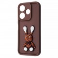 NCase Чохол-накладка Pretty Things Case для Xiaomi Redmi 13 4G/Poco M6 4G/Note 13R Brown/Rabbit