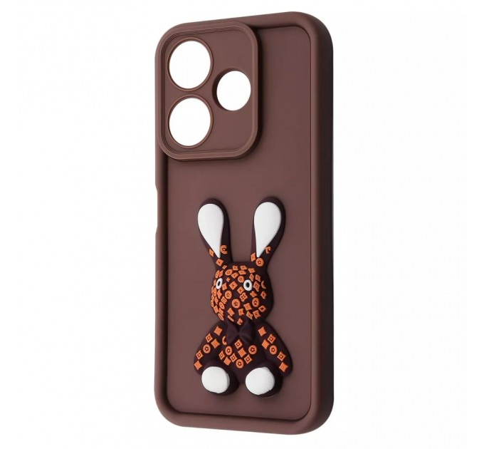 NCase Чохол-накладка Pretty Things Case для Xiaomi Redmi 13 4G/Poco M6 4G/Note 13R Brown/Rabbit