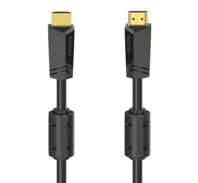 Hama Кабель мультимедійний HDMI to HDMI 10.0m 4K Ethernet Gold Black Hama (00205009)
