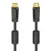 Hama Кабель мультимедійний HDMI to HDMI 10.0m 4K Ethernet Gold Black Hama (00205009)