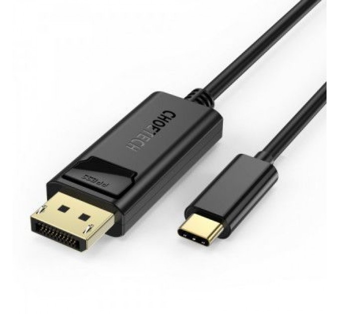 Кабель мультимедійний USB-C to DisplayPort 1.8m 4K 60Hz Choetech (XCP-1801BK)