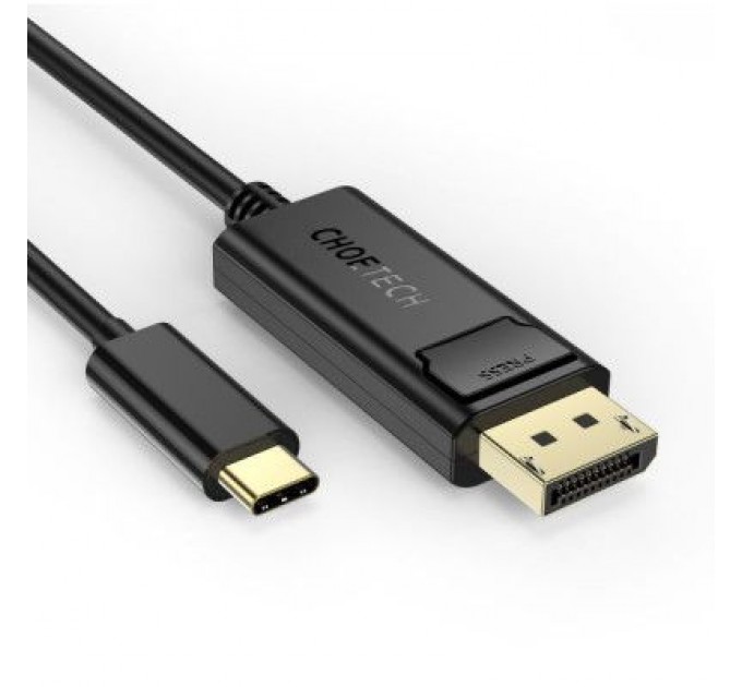 Кабель мультимедійний USB-C to DisplayPort 1.8m 4K 60Hz Choetech (XCP-1801BK)