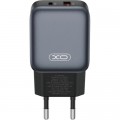 XO Зарядний пристрій XO L154 USB-C PD20W + USB-A QC3.0 Black (L154.black)