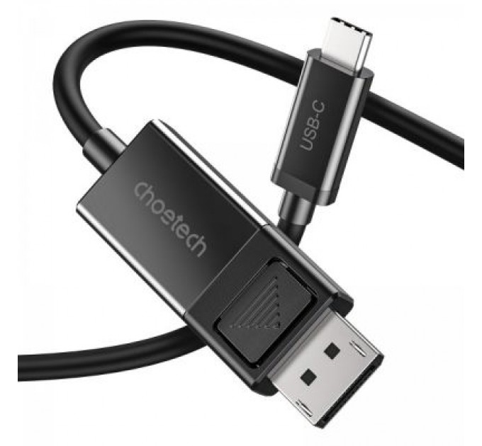 Кабель мультимедійний USB-C to DisplayPort 1.8m 8K 30Hz Choetech (XCP-1803-BK)