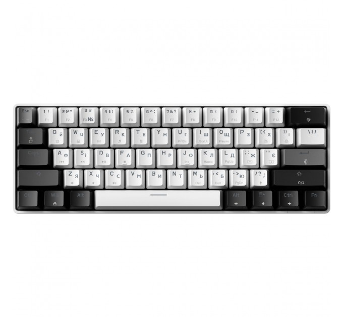 GamePro Клавіатура GamePro Genesis Infinity MK130BW Black/White