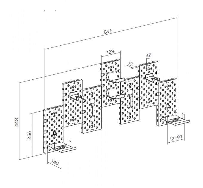 OfficePro Органайзер OfficePro WO1080B Black/Red