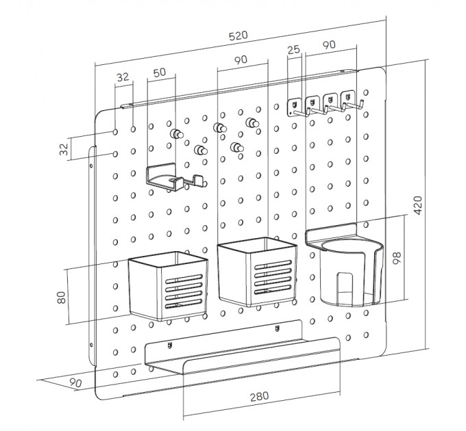 OfficePro Органайзер OfficePro WO910W White
