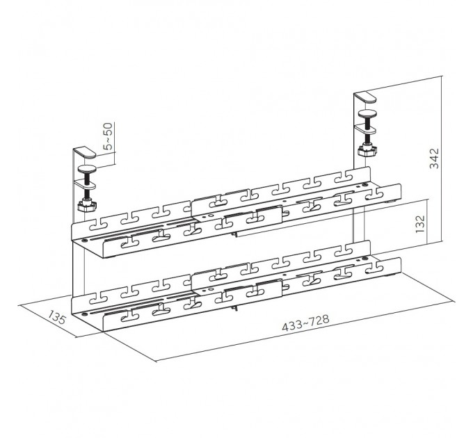 OfficePro Органайзер для кабелю OfficePro CT690B Black