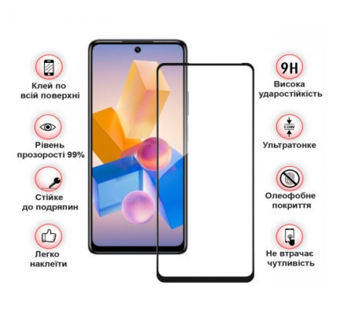BeCover Скло захисне BeCover Infinix Hot 40 (X6836) Black (711072)