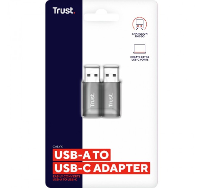 Trust Перехідник USB-C to USB-A 3.2 Adapter 2-Pack Trust (25573_TRUST)