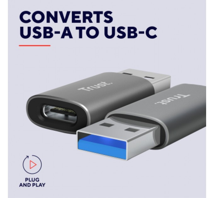 Trust Перехідник USB-C to USB-A 3.2 Adapter 2-Pack Trust (25573_TRUST)