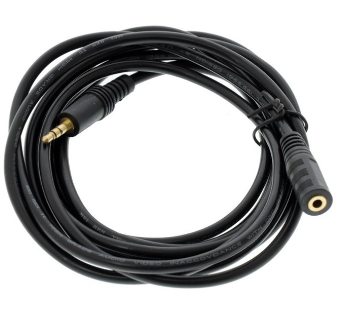 Value Кабель мультимедійний AUX Audio 3.5mm M/F 5.0m Value (B00344)
