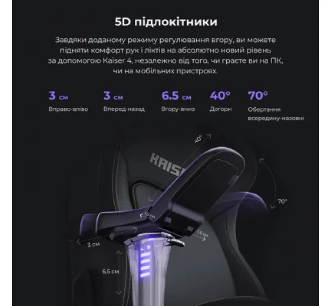 Anda Seat Крісло ігрове Anda Seat Kaiser 4 PVC Size L Violet (AD12YDDC-L-20-V-PV/C)