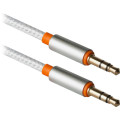 Defender Кабель мультимедійний AUX Audio 3.5mm M/M 1.2m JACK01-03 white Defender (87513)