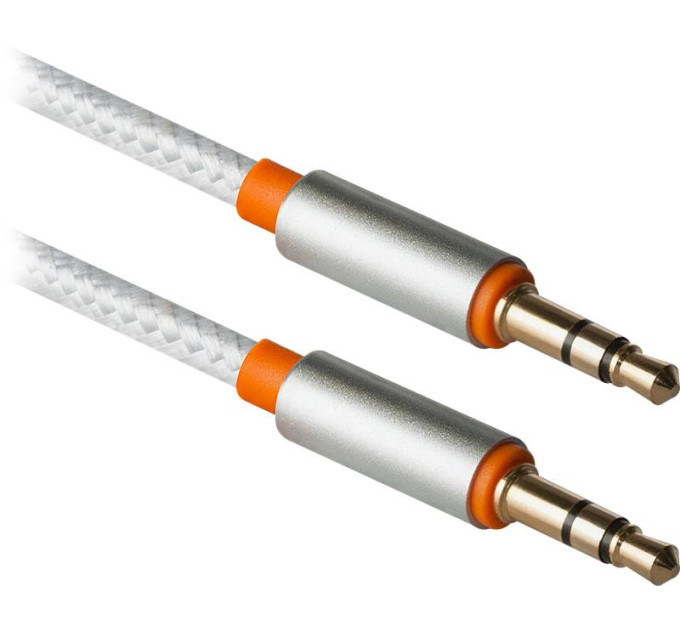 Defender Кабель мультимедійний AUX Audio 3.5mm M/M 1.2m JACK01-03 white Defender (87513)