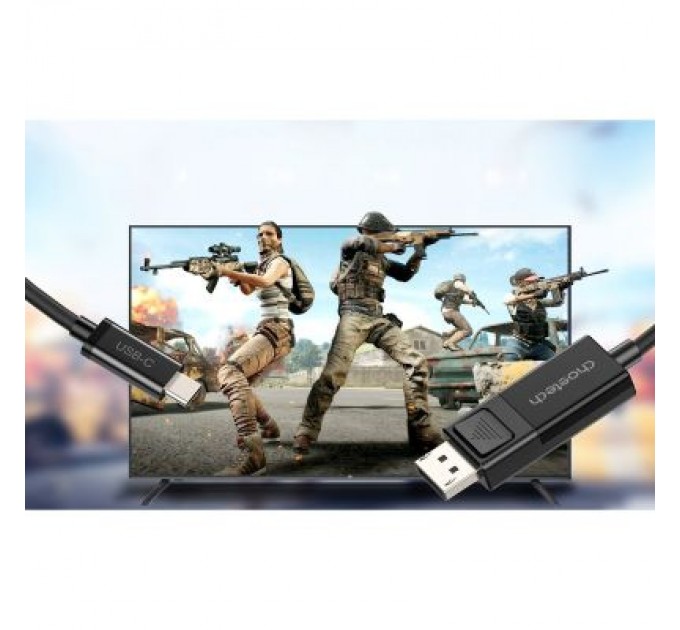 Кабель мультимедійний USB 3.1 Type-C to DisplayPort 1.8m V1.4 Thunderbolt 3 4K60Hz PVC Choetech (XCP-1803)