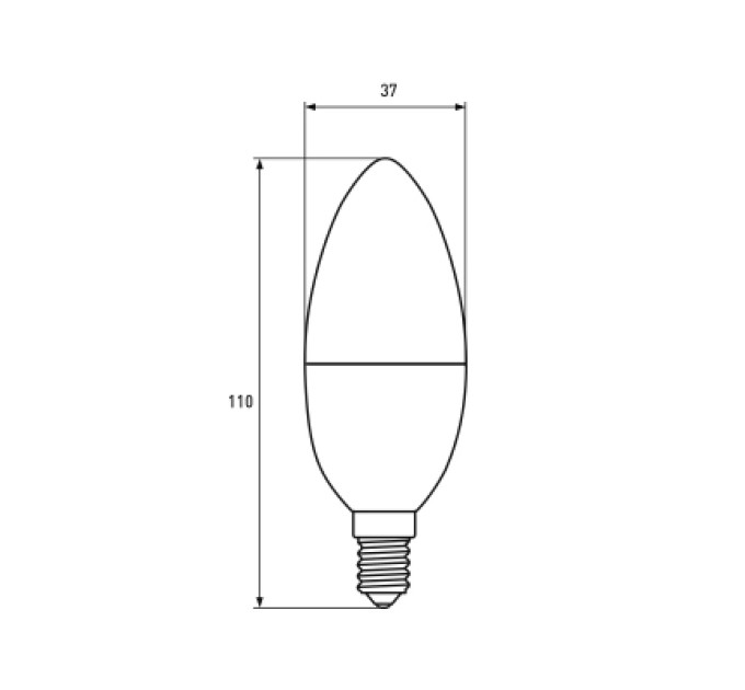 EUROELECTRIC Лампочка EUROELECTRIC LED CL 9W 900Lm E14 4000K (LED-CL-09144(EE))