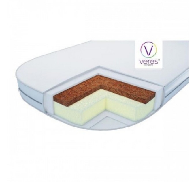 Верес Матрац для дитячого ліжечка Верес для люльки Coconut + Elastic foam 80 * 60 * 7 см (50.2.07)