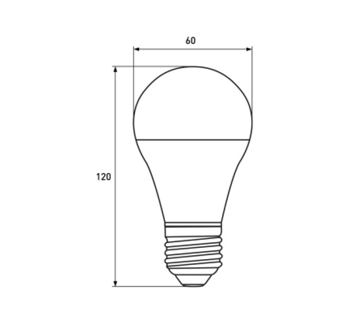 EUROELECTRIC Лампочка EUROELECTRIC LED А60 12W 1100 Lm E27 4000K (LED-A60-12274(AV))