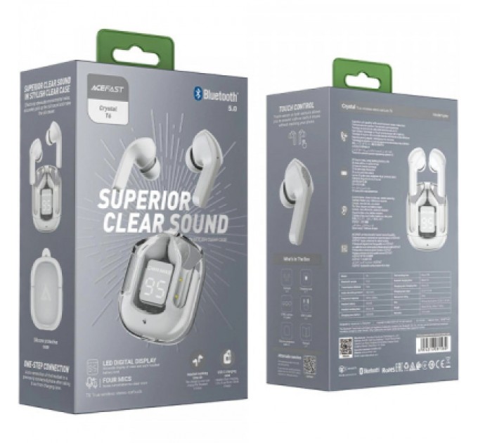 Acefast Навушники Acefast T6 Modern Grey (6974316281580)