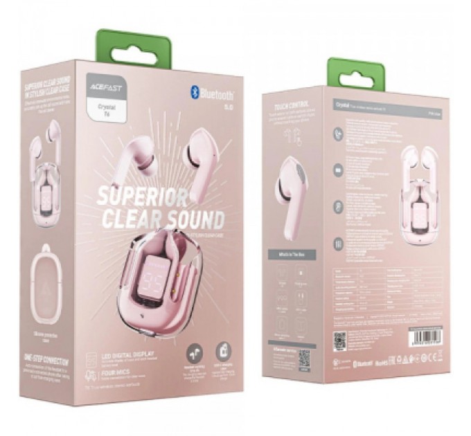 Acefast Навушники Acefast T6 Pink Lotus (6974316281566)