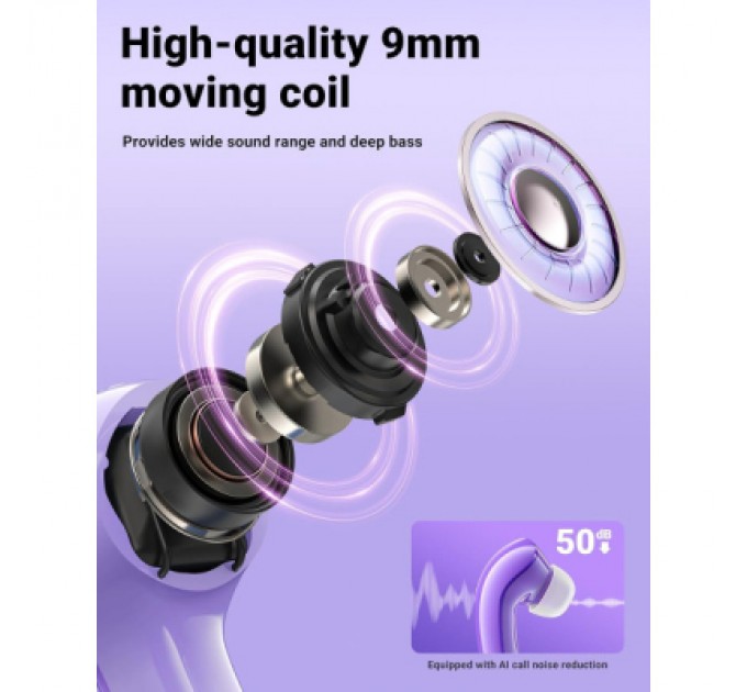 Acefast Навушники Acefast T9 Grape Purple (6974316282563)